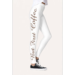 Pero Primero Leggings de Impresión de Café
