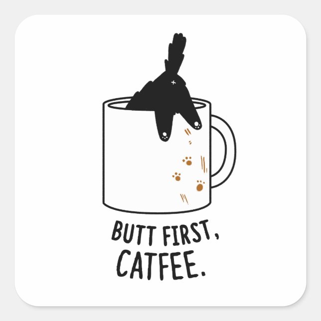 Pero primero, Pegatina de gatos a cargo del gato (Anverso)