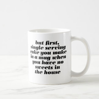 pero primero, taza de la torta de la taza