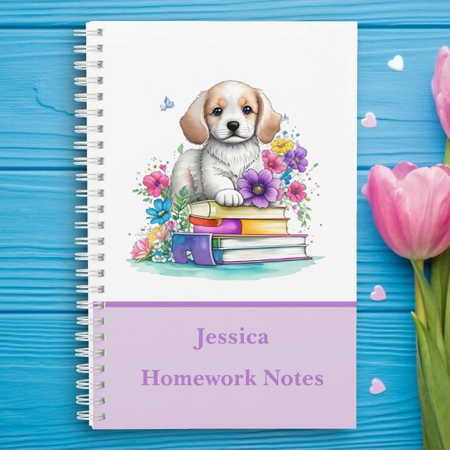 Perrito adorable y lindo y libros Escuela de acuar (Subido por el creador)