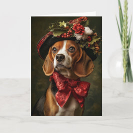 Perrito Beagle Victoriano de Navidad