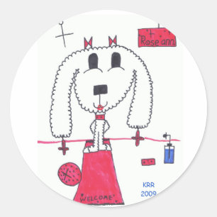 Perrito bonito pegatinas de "Roseann" -