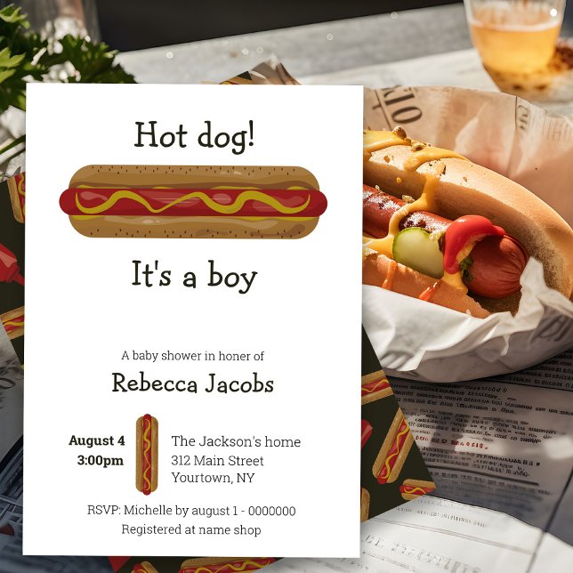 Perrito caliente! Es una invitación de Baby Shower (Subido por el creador)