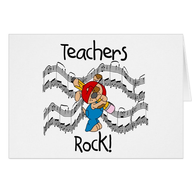 Perrito con la roca de los profesores del lápiz (Anverso (Horizontal))