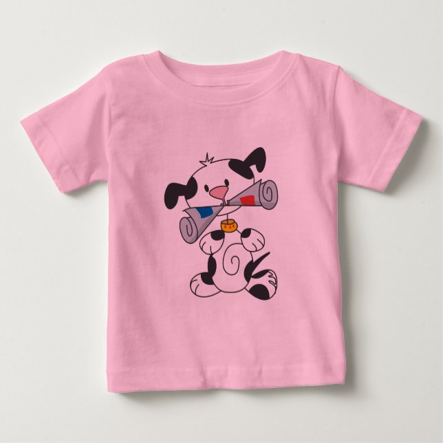 Perrito con las camisetas y los regalos del (Anverso)