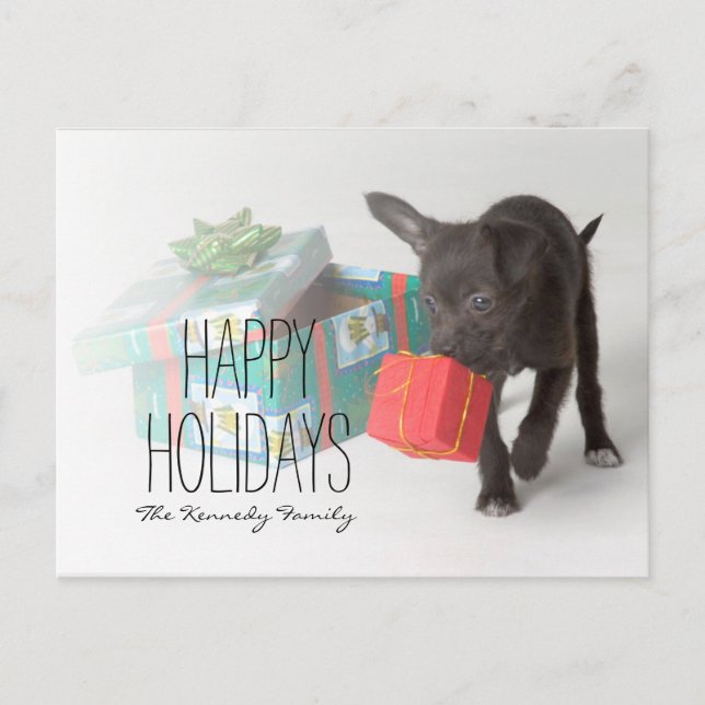 Perrito con los regalos del navidad (Anverso)