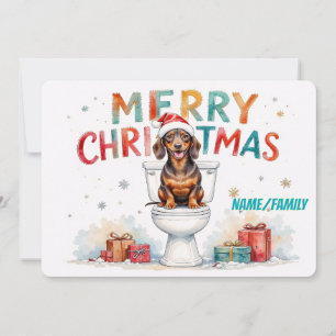 Perrito Dámschund Divertido en Navidad – Perro Acu