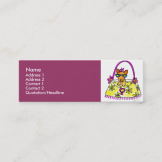 Perrito en tarjetas de la moda de un perfil del