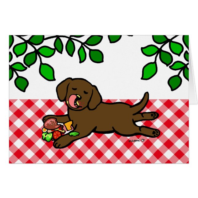 Perrito inocente de Labrador del chocolate (Anverso (Horizontal))