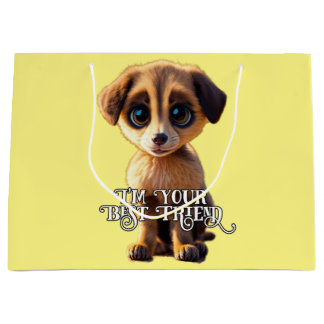 Perrito lindo Bolsa de regalo grande