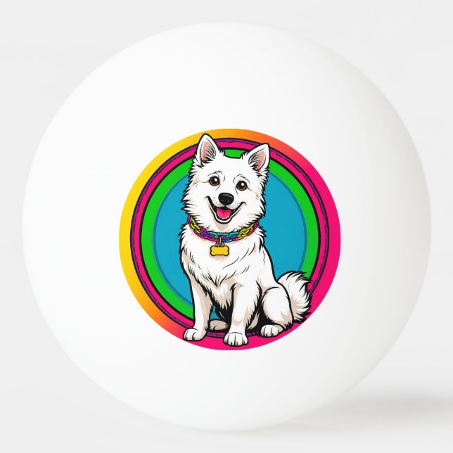 Perrito Lindo Pelota de Ping Pong Regalo Divertido (Anverso)
