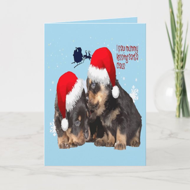 Perrito Navidad Blanca Con Trineo De Papá Noel (Anverso)