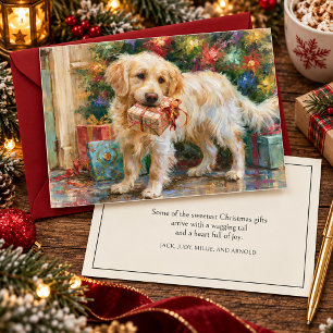 Perrito Retriever Dorado Regalo de Navidad