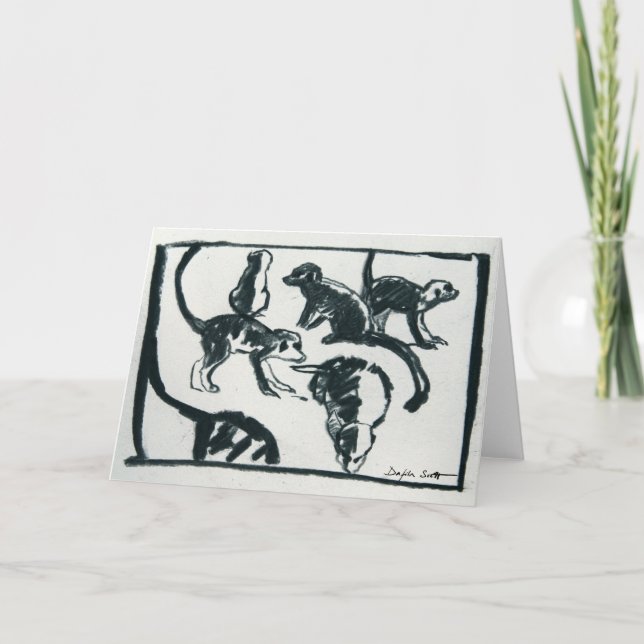 Perritos de Meerkat - tarjeta del arte (Anverso)