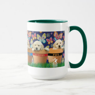 Perritos en taza de las macetas