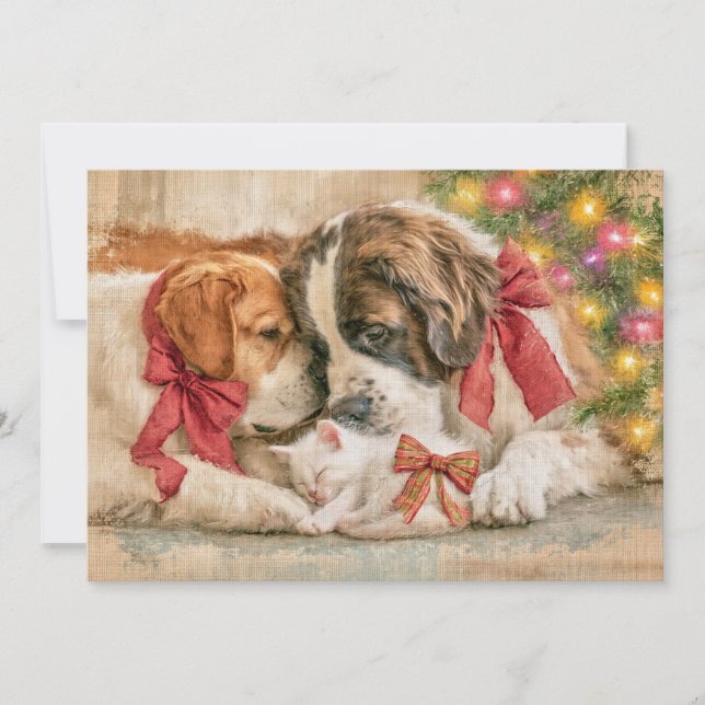 Perritos Perros Gatito Amor Navidad  (Anverso)