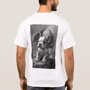 Perro adorable con alas dragón camiseta estilo fan