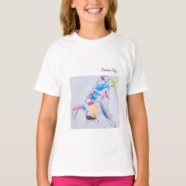 Perro arco iris de camiseta