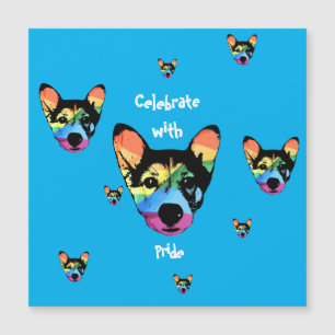 Perro arco iris, tarjeta, tarjeta de invitación, t