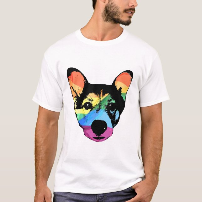 Perro arcoiris, camiseta (Anverso)