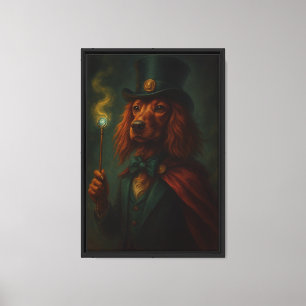Perro asistente en la impresión de arte de lienzo 
