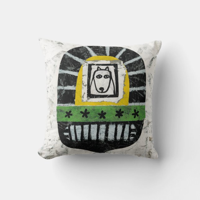 Perro Bajo El Cojín decorativo Puente (Anverso)
