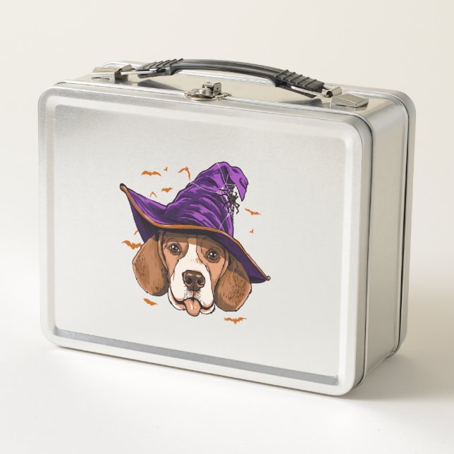 Perro Beagle Bruja Graciosa Perro Halloween Lover (Anverso)