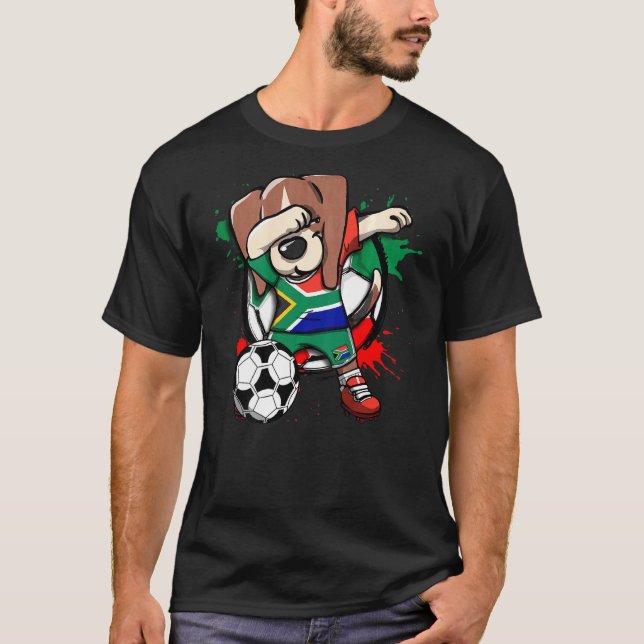 Perro Beagle Dabbing South Africa Fans Jersey (Anverso)