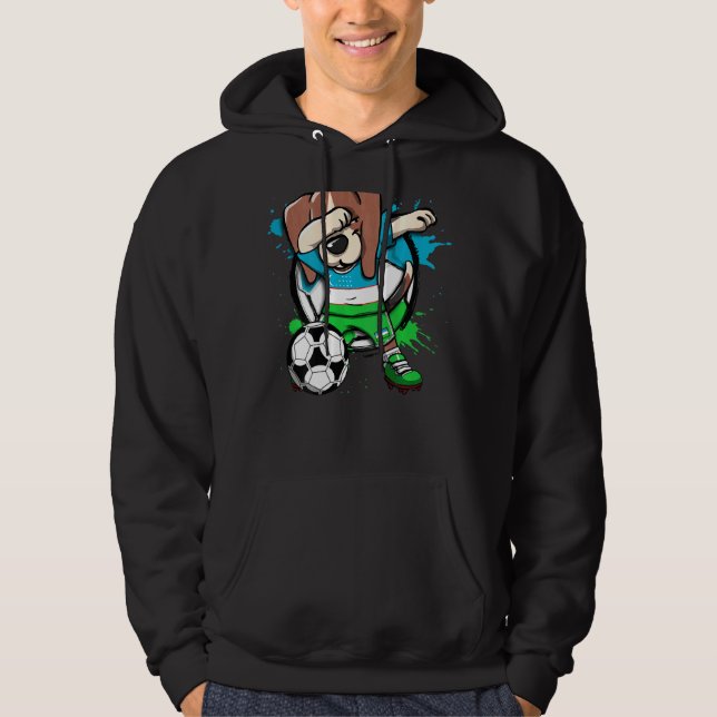 Perro Beagle Dabbing Uzbekistán Fans Jersey F (Anverso)