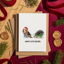 Perro Beagle Divertido Trineo Navidad