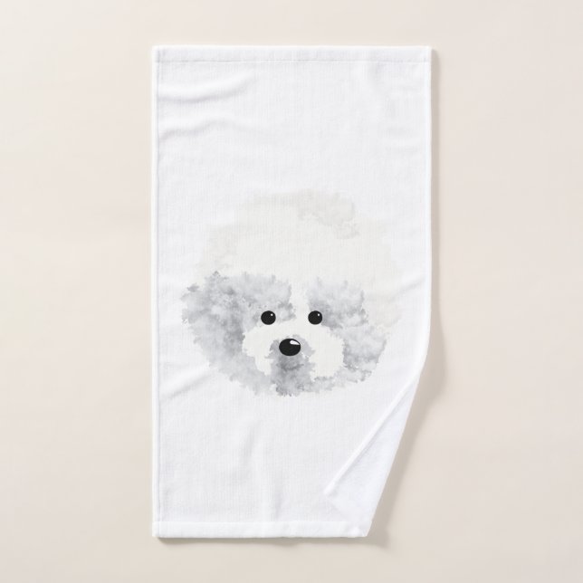 Perro Bichon Frise (Toalla de mano)