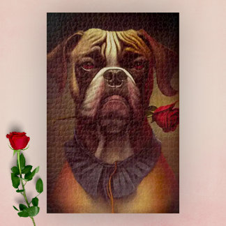 Perro Boxer con rompecabezas Rosa | 1.014 Pcs