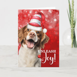 Perro Brittany Spaniel Desata la Alegría Navidad