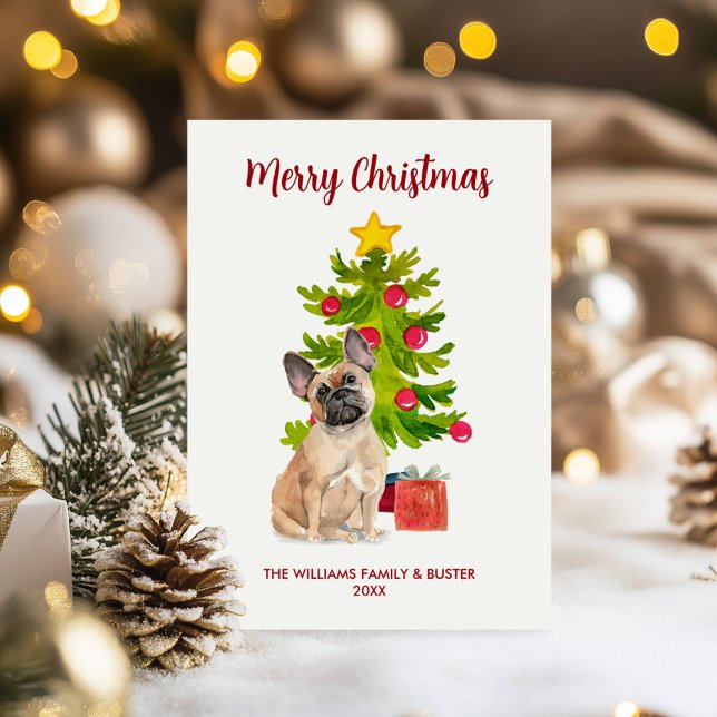 Perro Bulldog Francés Familia Navidad (Subido por el creador)
