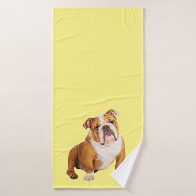 Perro Bulldog inglés (Toalla de baño)