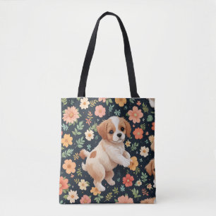 Perro cachorro lindo bolsas Tote