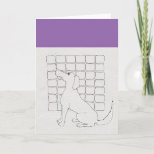 Perro Cador Doggie para siempre en mi tarjeta conm