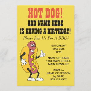 Perro caliente alguien que tiene una invitación de