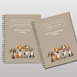 Perro Caminar Sentado En Diario De Aventura Al Air