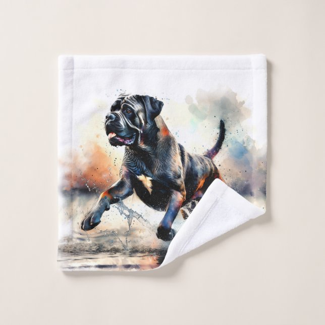 Perro Cane Corso en acuarela (Toallita)