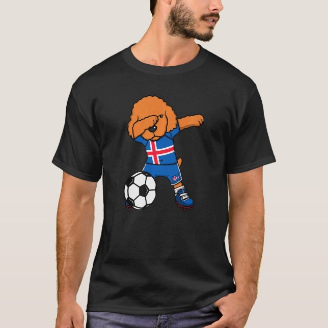 Perro Caniche Haciento Dabbing Islandia Jersey Par (Anverso)