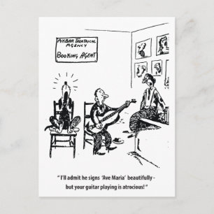 Perro Cantando, Postal vintage humorística