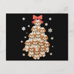 Perro Cavachon árbol de Navidad Xmas vacaciones en