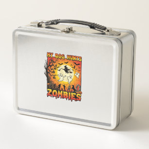Perro Caza Zombies Halloween Fantasmas Bruja Luna