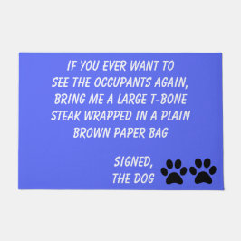 Perro Chantaje Alfombra de Bienvenida Vinca