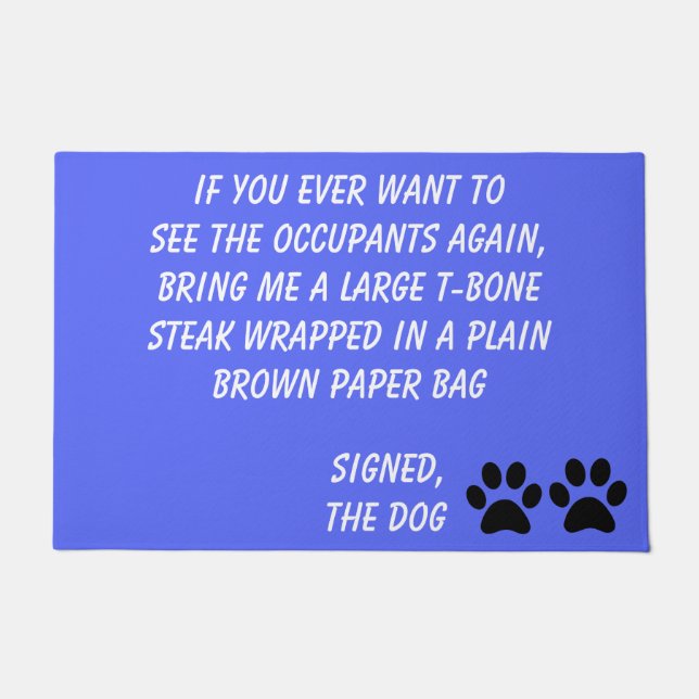 Perro Chantaje Alfombra de Bienvenida Vinca (Anverso)