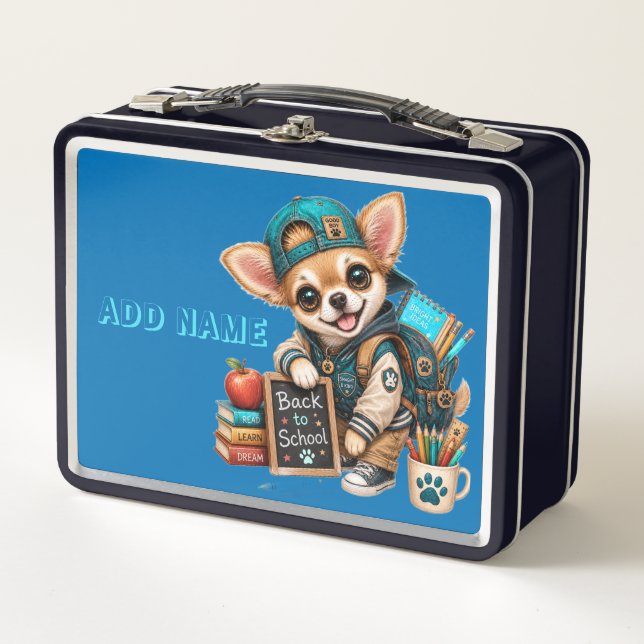 Perro chico Regreso a Clases (verde azulado) (Anverso)
