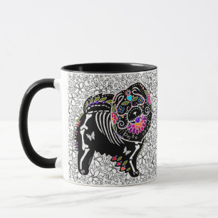 Perro chino de BINDI SUGARSKULL - día de la taza
