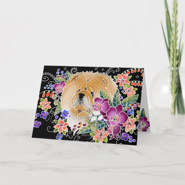Perro chino de la DANZA del JARDÍN - tarjetas (Anverso)