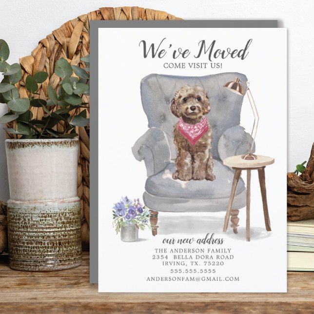 Perro Cockapoo marrón | Invitación móvil (Subido por el creador)